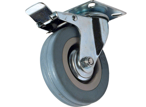 Колеса полиуретановые поворотные + тормоз