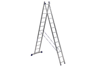 Лестницы алюминиевые двухсекционные приставные раздвижные